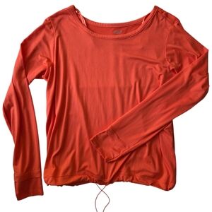 6 ACX Cropped Boatneck Coral Long Sleeve Women's Athletic Top Medium 23-30in P2P